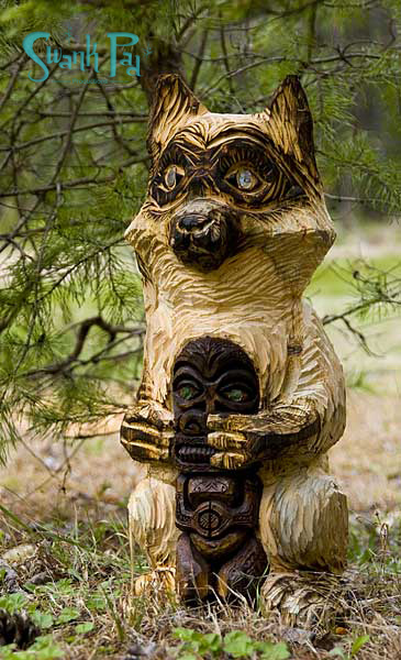 Coon Tiki carving by Crazy Al